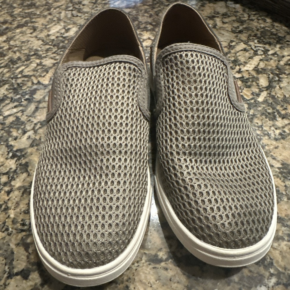 Oluki Pehuea Brown Perforated Breathable Easy On & Off  Slip On Shoe Size 7
